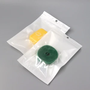 Underwear USB Cable Mobile Phone Shell Packing Small Size Plastic Zipper Bags with Hang Hole