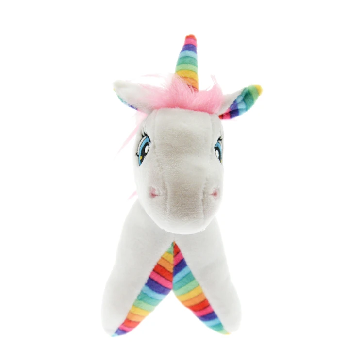 Unique Design With Squeaker Factory Direct Price White Pink Interactive Cute Unicorn Plush Toys For Dogs