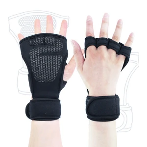 Unisex Workout Fitness Gym Gloves Weight Lifting Gloves With Wrist Wraps