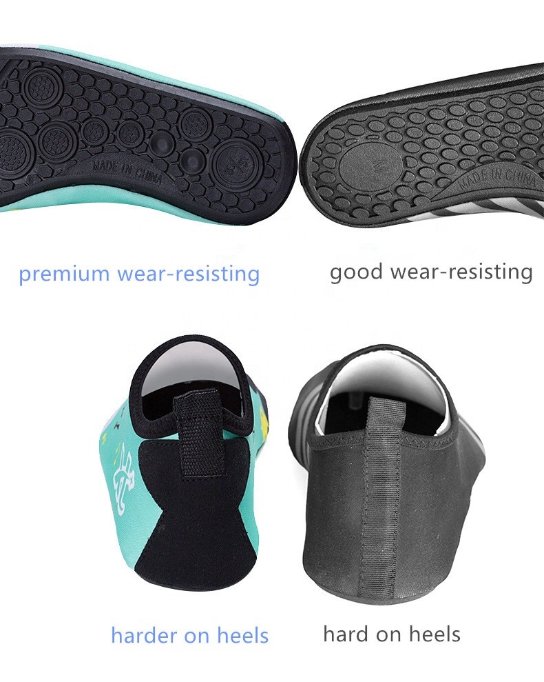 upgraded skid-proof outdoor water shoes aqua socks for children swimming surfing barefoot walking in water