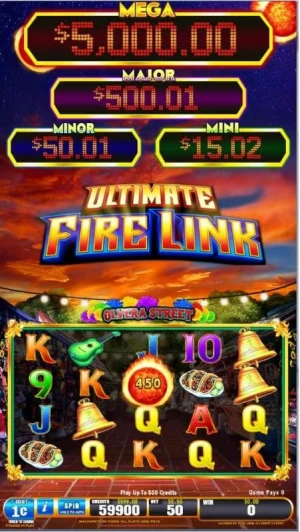 USA SG Scientific Gaming Ultimate Fire Link Skilled Slot Game Machine