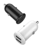 Usb Charger Adapter 5v Dc 2.1a Black and white color two ports car charger