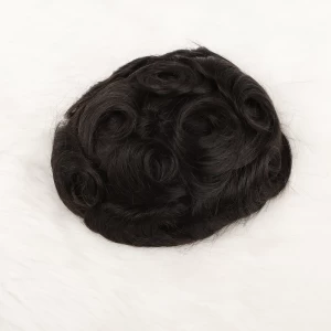 VAST Wholesale Factory Price Cheap Men Wig Toupee Swiss Mono Lace Human Hair Toupee For Men Dropshipping