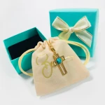 Velvet women jewelry ring box with Logo jewelry box and pouch packaging jewelry box packaging pouch