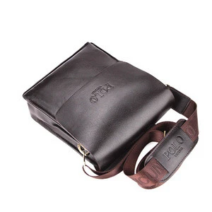 VICUNA POLO Custom Promotional Tactical PU Leather Crossbody Bag Men Laptop Holder Mens Business Messenger Bag