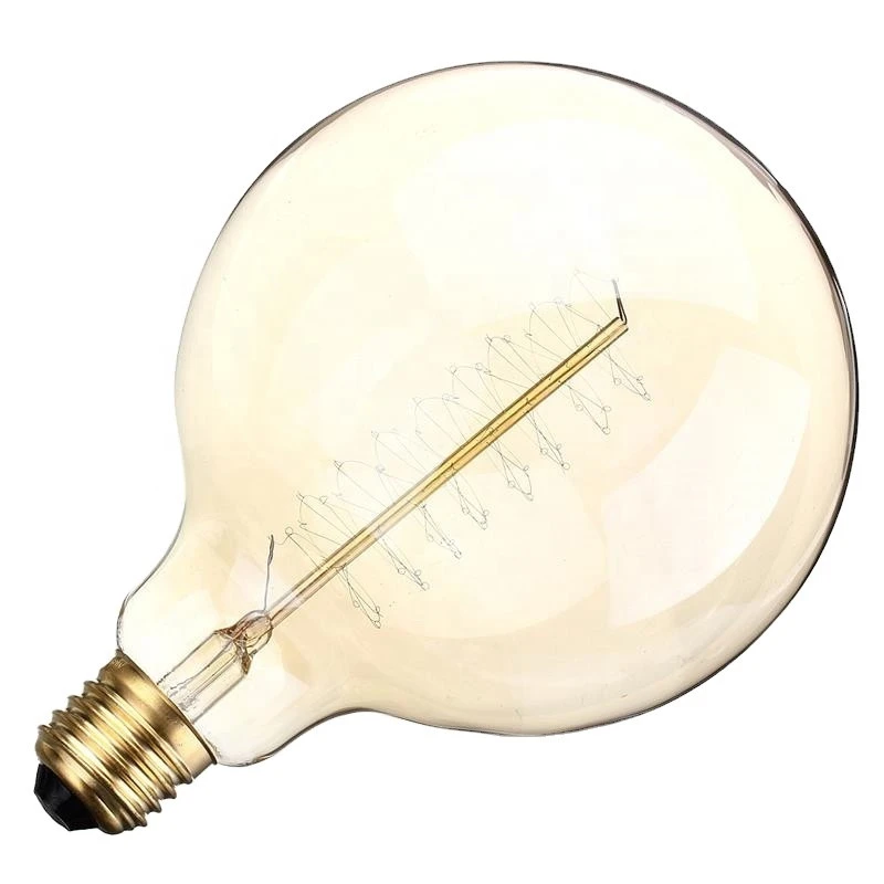 Vintage Edison Filament Bulb E27 E26 Lamp Holder G125 Retro Antique Tungsten Incandescent Holiday Pendant Light Bulb 110V 220V