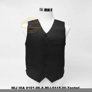 VIP Black NIJ IIIA 3A and Level 2 Stab Concealable Twaron Aramid Bulletproof Vest Covert Ballistic Bullet Proof Vest