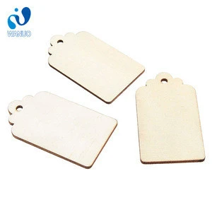 Wanuocraft Unfinished Wood Craft DIY Natural Hanging Wood Pieces Blank Wooden Gift Tags