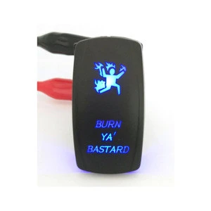 Waterproof 12V 5 Pin Laser Dual led 20A 12V ON OFF Rocker Switch For car GPS control lighting off road marine yacht