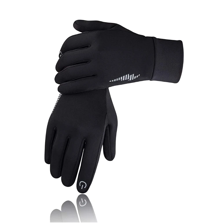 Waterproof windproof cold warm outdoor finger fleece leather sport riding cycling bike touch screen gloves for winter