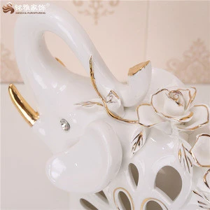Wedding table centerpieces ceramic christmas decoration wedding gift use ceramic material cute design elephant figurines
