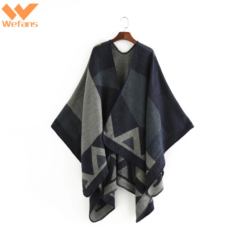 Wefans Winter Ladies New Fashion socialite wind Thick Warm Oversized Shawl Wrap scarf 100% Cashmere blanket Scarf for Women
