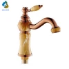 Wenzhou Sanitary Ware Factory Supplier Jade And Marble Rose Gold Faucet Mixer Taps