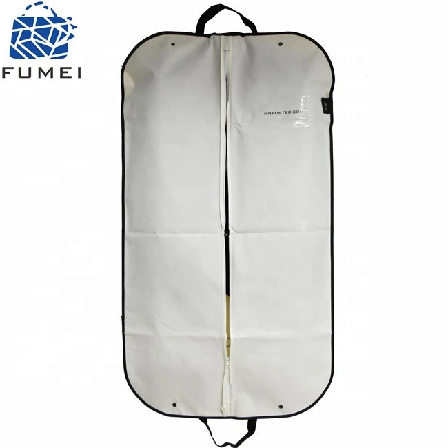 White cloth cover canvas bag garment packing cover bag for suit
