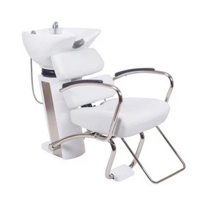 White Fiber Glass Shampoo Chair Salon Furniture Beauty Salon Hair shampoo Chair