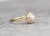 Import White pearl wedding ring with diamonds in 14k gold pearl engagement ring fine jewelry from India