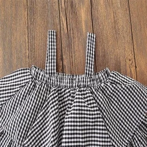 Wholesale 2018 Summer New Style Baby Clothing Sets Girl Plaid Shirt + Jeans Sets Kids Two Piece Sets
