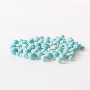 Wholesale 6/8 / 10mm blue ceramic beads