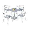 Wholesale Courtyard Outdoor Patio Furniture Comfortable Cast Aluminum table and chairs 6 pcs Dining Set