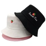 Wholesale Custom 100% Cotton Embroidered bucket hats caps