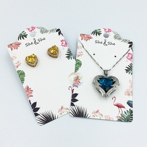 Wholesale Custom Print LOGO Hanging Jewelry Display Cards for Earrings Necklaces