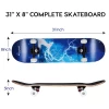 Wholesale Custom Print PU Casting Skateboard Wheels Non-slip 7-ply Maple Plywood Skate Board
