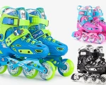 wholesale Customized  inline design roller skates Adjustable Flashing children's sports PU wheels roller skates shoes