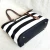 Import Wholesale dark blue stripe ladies handbag PU leather shoulder bag ladies fashion big shopping bag from China
