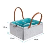 Wholesale Eco-Friendly Large Felt Removeable Insert Baby Diaper Caddy Organizer Bag for Mommy