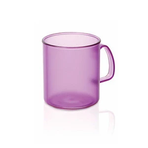 Wholesale Eco-Friendly Plastic Tea Cup with Handle, Frosted Coffee Cup (P.S.) (7,5 X 8,5 Cm) 0,3 Liters Capacity