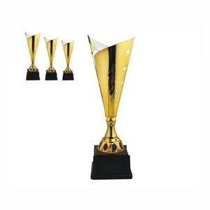 Wholesale ecomomy big Gold Plating Metal bowl shape sport Trophy Cups with lids