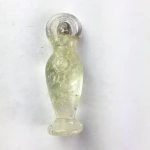 Wholesale  handwork carved semi-precious stone crafts yellow crystal goddess  statue