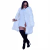 Wholesale hot sales Fur women coat  White winter coat Fashion womens clothing long coat women