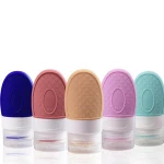 Wholesale Leak Proof 37ml 60ml 89ml Travel Bottle Kits Refillable Shampoo Cosmetics Squeezable Silicone Bottles