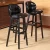 Import wholesale luxury bar chair wood frame leather backrest comfortable barstool high chair for bar table  modern bar furniture from China