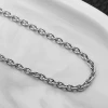 Wholesale necklace chain 316L stainless steel O shaped chain necklace for pendant