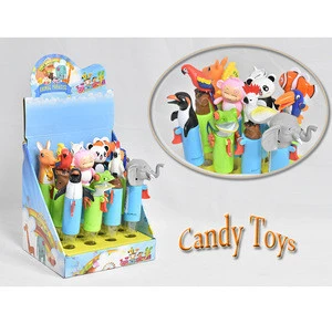 wholesale new animal design plastic candy toys cheap and put sweet sugar
