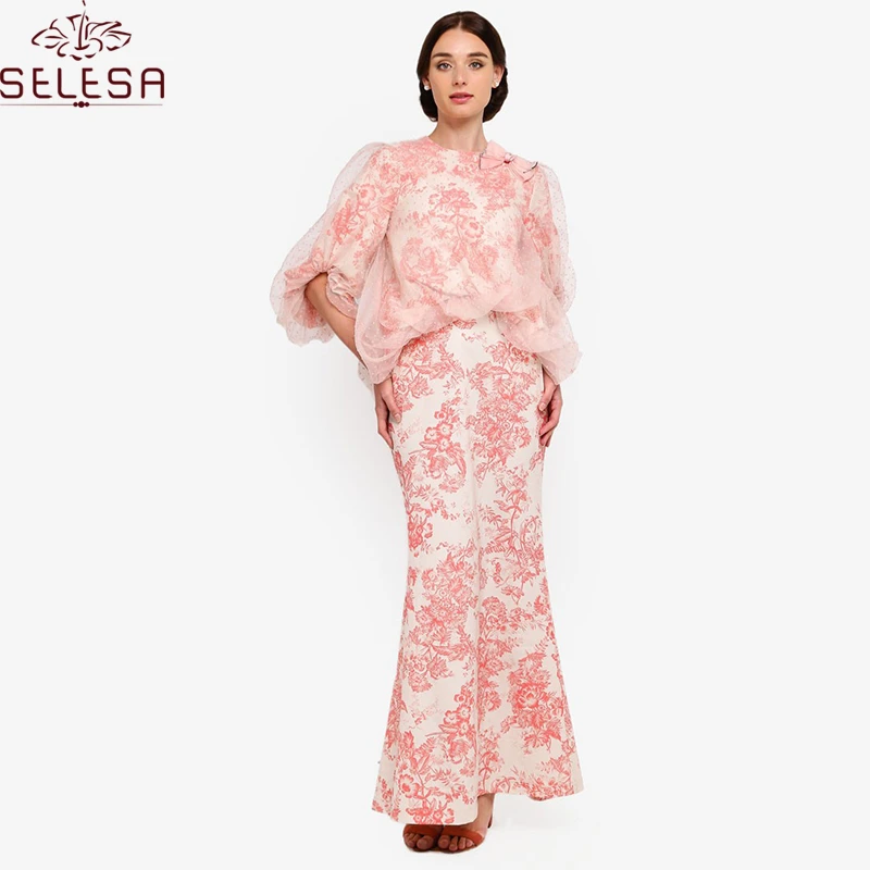Wholesale Online Fashion Design Floral Baju Kurung Modern Kaftan Abaya Islamic Clothing Malaysia Style Hot Sell Baju Melayu