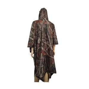 Wholesale Outdoor Camouflage Men Shelter Ground Sheet Disposable Waterproof Camo Raincoat Military Coat Rain Poncho