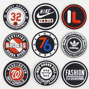 Wholesale personalized colorful morale custom 3d rubber iron on soft pvc patch