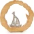 Import Wholesale  Sailing Boat Decorative Figure with Wooden Frame Sailing Ship Figure Sea Decoration Gift handmade natural wood craft from China