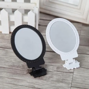 Wholesale Small Order Stock Hand In Professional Makeup Cosmetic Folding Oval Makeup Mirror