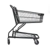 Wholesale supermarket metal shopping cart with supermarket trolleys for sale four  PU wheels