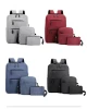 Wholesale Water Resistant Fashion College Student School Bag Custom Logo 3 Piece Set USB Laptop Backpack Bag