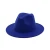 Import Wide Brim Women Fedora Hat Solid Color Wool Felt Hat Men Autumn Winter Panama Jazz Cap from China