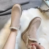 winter new cotton shoes casual fashion short tube low heel ladies boots solid color round head snow boots womens boots