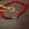Women Crystal Agate Coral Semi-Precious Stone Necklace Irregular Amethyst Natural Stone Necklace