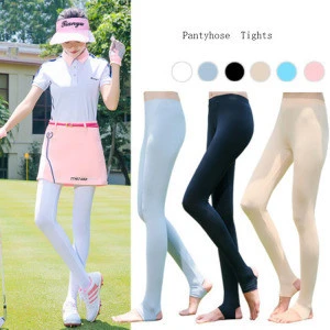 Women&#39;s Golf Wear Sunscreen Pants Silk Leggings Ankle Socks Pantyhose