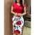 Import Womens Clothing Flower Print Long Dress 2018 Summer Elegant Ladies Long Party Dress EA257 from China