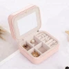 Womens Mini stud earrings rings Jewelry Box Useful Makeup Organizer With Zipper Travel Portable Jewelry Box